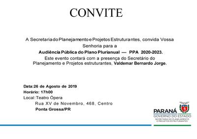 Governo do Estado realiza audiência pública em PG